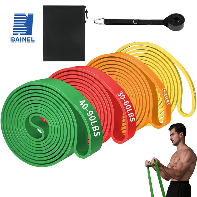 Exercise Resistance Bands Natural Latex Elastic Rubber Workout Fitness Equipment Expander Elastic Rubber Bands for Home Gym