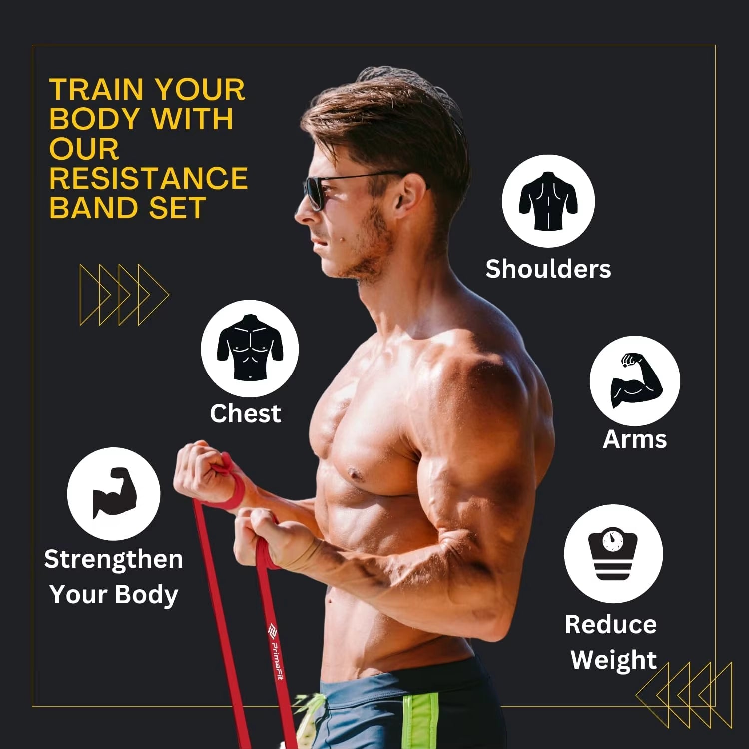 Exercise Resistance Bands Natural Latex Elastic Rubber Workout Fitness Equipment Expander Elastic Rubber Bands for Home Gym
