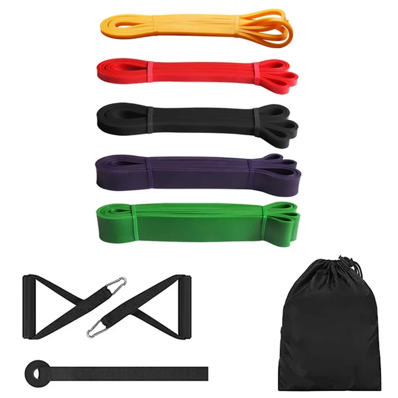 Exercise Resistance Bands Natural Latex Elastic Rubber Workout Fitness Equipment Expander Elastic Rubber Bands for Home Gym