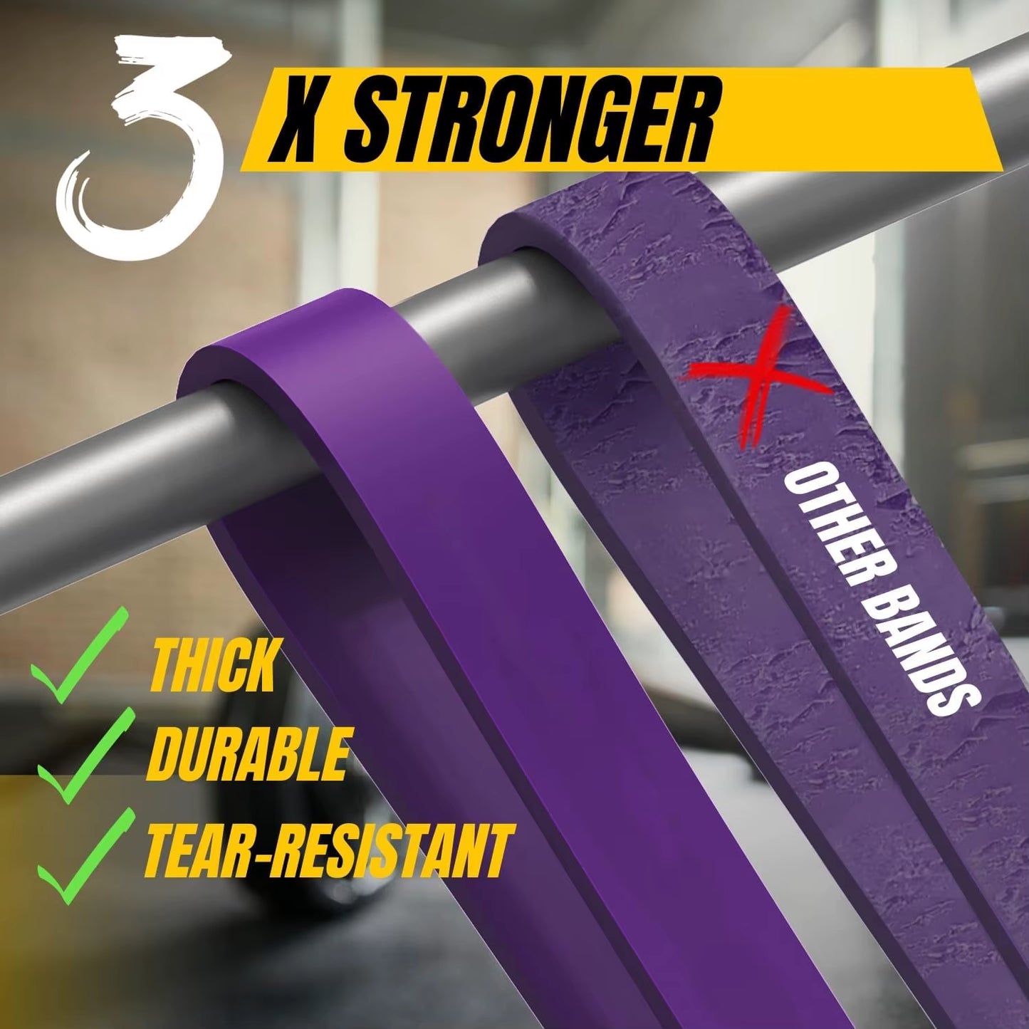 Exercise Resistance Bands Natural Latex Elastic Rubber Workout Fitness Equipment Expander Elastic Rubber Bands for Home Gym